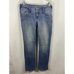 M.Officer New Fit Women’s Denim Jeans Sz40 (12) Light Wash 5 Pkt Double Button